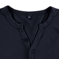 thumbnail image 4 of SWSMCLT Men's Short Sleeve Henley Shirt Summer Solid Tee Cotton T Shirt Slim Fit Soft Fashion Button Lightweight Casual Comfy Royal Blue X-Large, 4 of 4