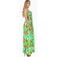 thumbnail image 2 of LA LEELA Women's Beach Maxi A-Line Casual Summer Slit Party Strapless Tube Top Dress One Size Shamrock Green, Tropical, 2 of 5