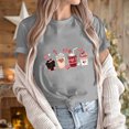 thumbnail image 1 of VKOYWKM Hauts Cœur d'Amour Femmes T-Shirts de la Saint-Valentin T-Shirts Graphiques Cœur Hauts Col Rond Vacances T-Shirts Manches Courtes Décontractés Cadeau de la Saint-Valentin Mode Printemps, 1 of 6