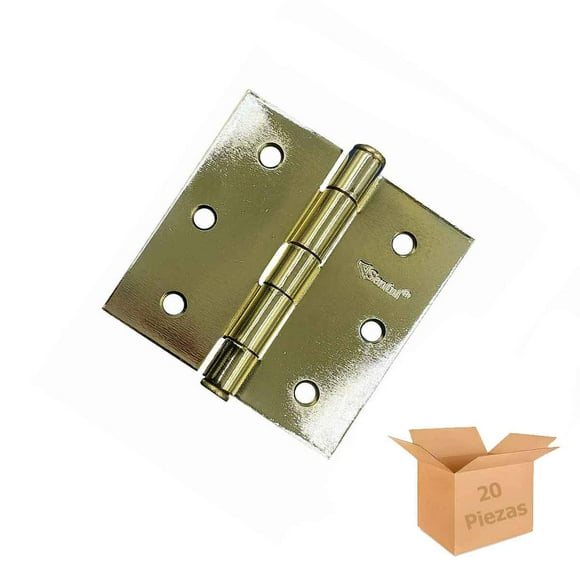 Bisagra Cuadrada Santul Acero Latonado 3x3 20Pz 6940-P20