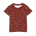 thumbnail image 6 of KyCheLot 3-14 Years Girls Summer Blouse Tops Fashion Print Loose Short Sleeve Casual T-Shirt, 6 of 6
