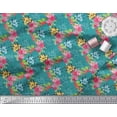 thumbnail image 3 of Soimoi Poly Georgette Fabric Leaves & Floral Printed Fabric 1 Yard 42 Inch Wide, 3 of 3