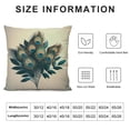 thumbnail image 5 of COMIO Throw Pillow Case Watercolor Peacock Feather Pattern Square Cushion Cover Pillowcase for Men Women Home Decorative Sofa Armchair Bedroom Livingroom White, 5 of 5