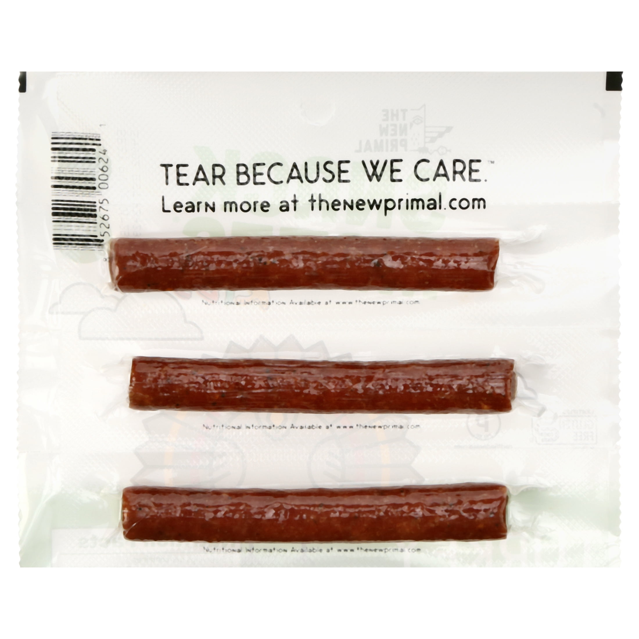 (3 pack) The New Primal Snack Mates, Turkey Sticks, 2.5 oz.