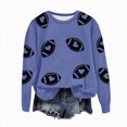 thumbnail image 5 of Towmus Women’s Football Print Graphic Sweatshirt Crewneck Long Sleeve Pullover Tops Oversized Game day Sweatshirts, 5 of 6