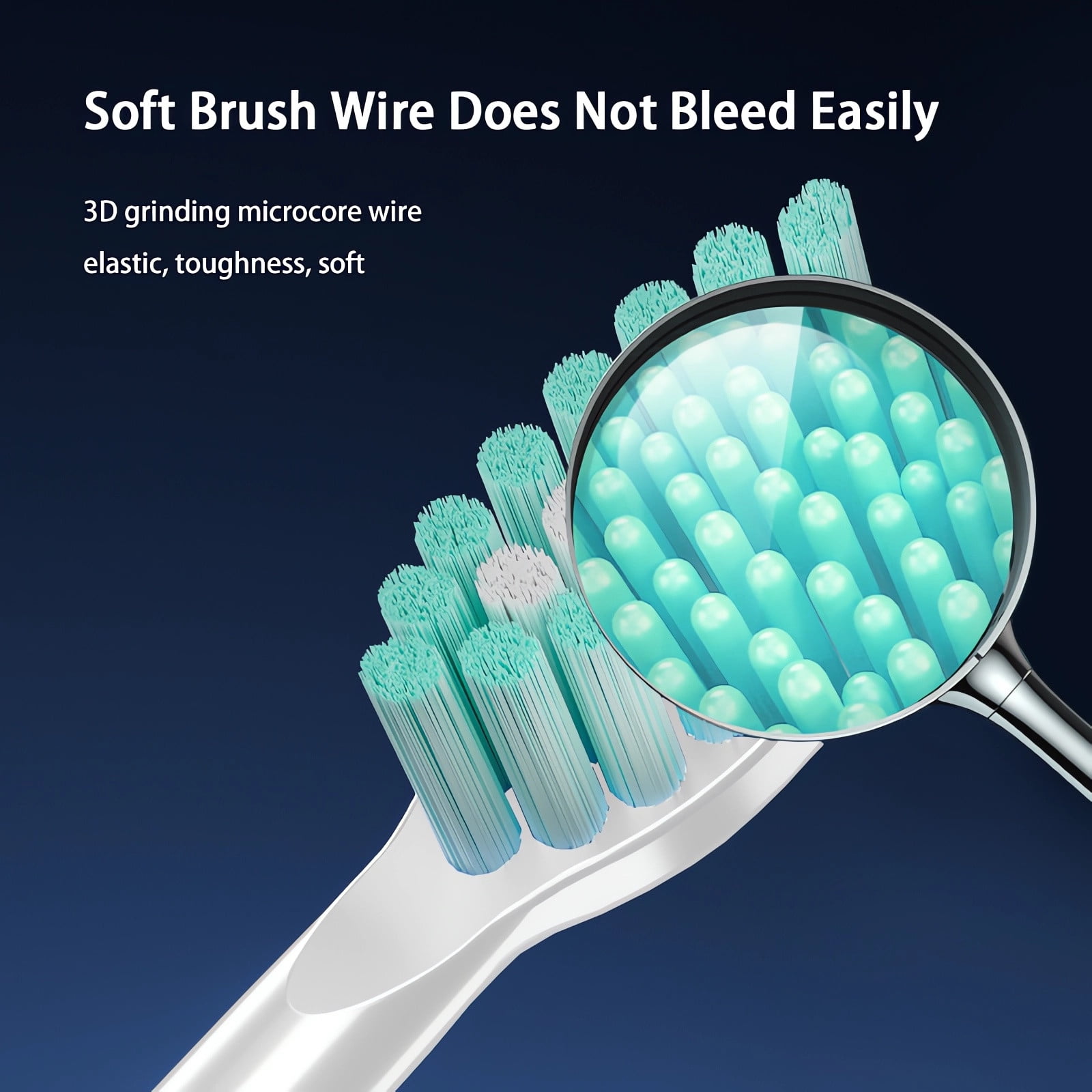 Wovilon Household Toothbrush Soft Bristle Toothbrush Rechargeable Adult Toothbrush