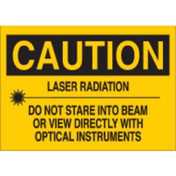 Brady Caution Laser Sign