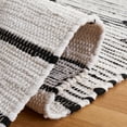 thumbnail image 5 of SAFAVIEH Striped Kilim Kalysta Striped Cotton Area Rug, Ivory/Black, 6' x 6' Square, 5 of 8