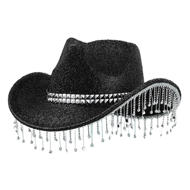 Glitter Cowboy Hat | Rhinestone Embellished Hat for Parties  display picture 2