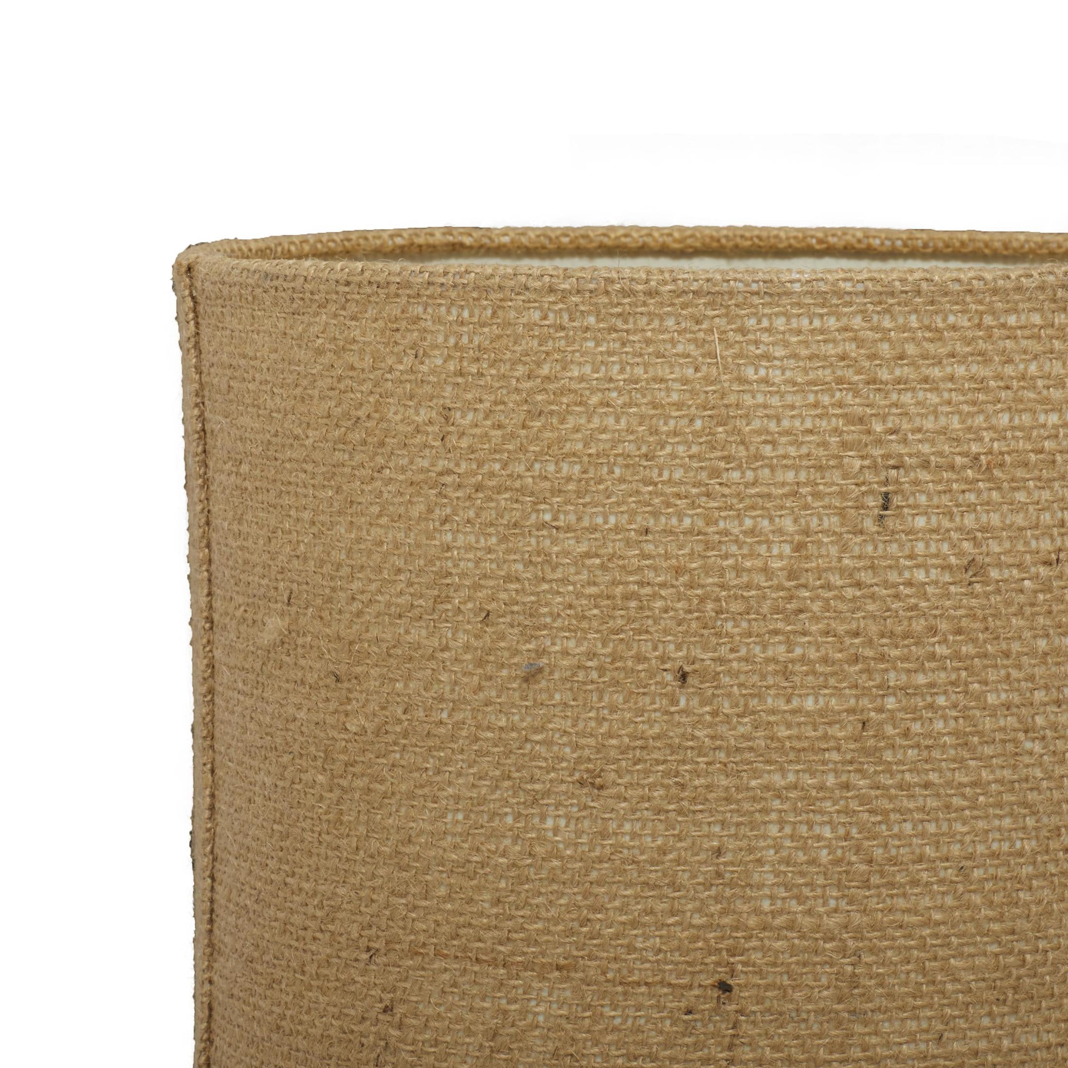 DecMode 14" Low Profile Dark Brown Table Lamp with Brown Linen Shade