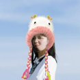 thumbnail image 4 of Women Warm Hat Ladies Bonnet Soft with Long Braid Ear Protection Funny Hat for White, 4 of 9