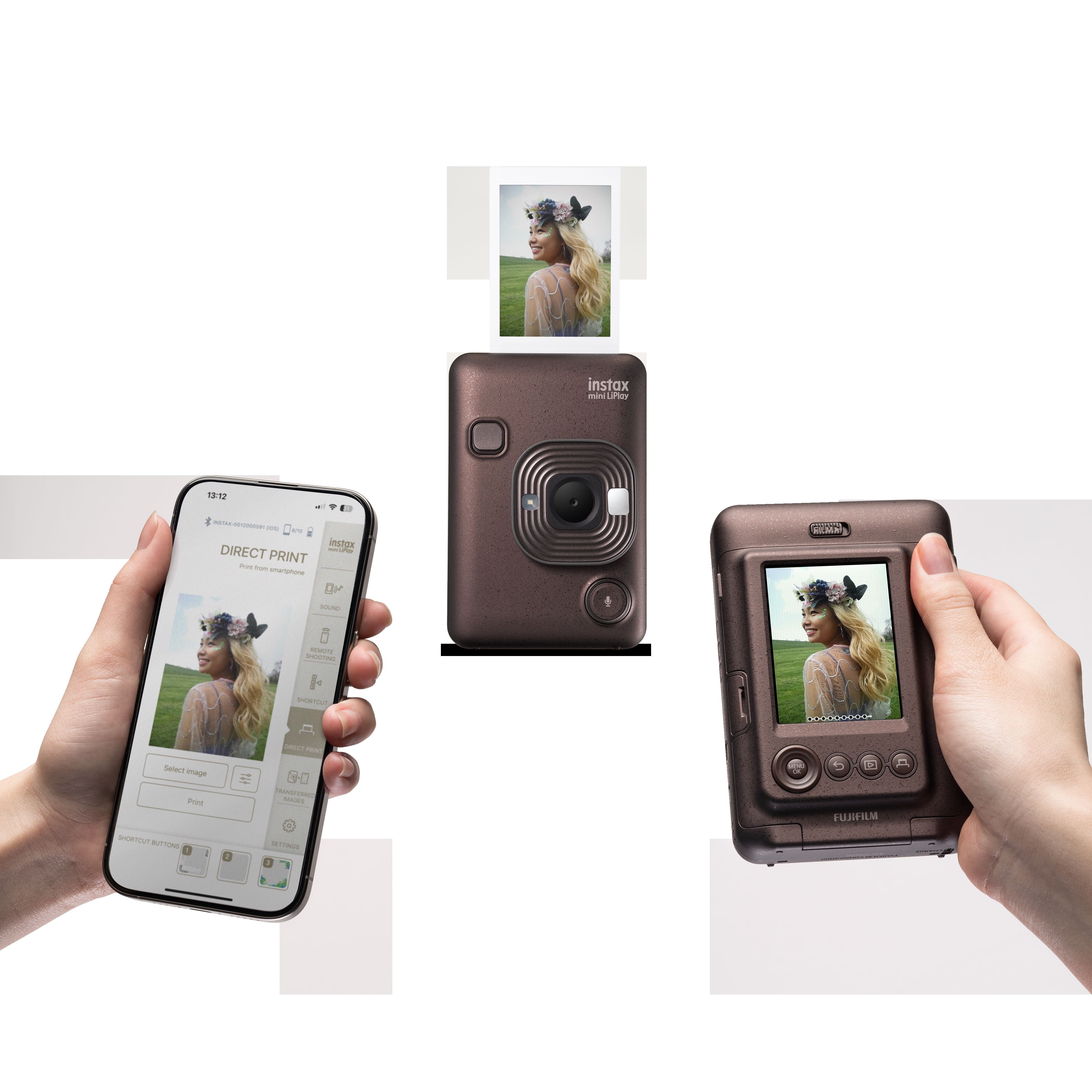 Fujifilm instax mini Liplay Instant Camera, Bronze - Walmart.com