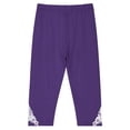 thumbnail image 3 of LWNYDPLSD Girls Casual Shorts Summer Lightweight 3/4 Sports Leggings for Kids Elastic Waist Yoga Trousers Toddler Stretchy Slim Fit Dance Shorts, 3 of 3