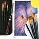 thumbnail image 3 of 12 piezas de pinceles de pintura para artistas, punta de punta, de pinceles para acuarela, acrílico, pintura al , suministros, cuchillo de SM SunniMix Pinceles de pintura de artista, 3 of 8