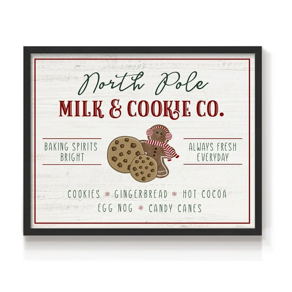 Milk and Cookie Co by Natalie Carpentieri - Restickable Framed Giclée Print