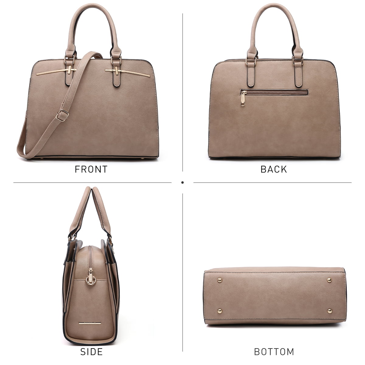 Dasein Women Satchel Handbags Shoulder Purses Totes Top Handle Bags With Matching Wallet