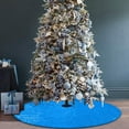 thumbnail image 3 of Christmas Tree Skirt 36-Inch Blue Christmas Tree Skirt Sequin Double Layers Tree Mat Xmas Tree Decorations, 3 of 7