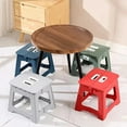 thumbnail image 5 of Lightweight Folding Step Stool Multi Purpose Handheld Thickened Footstool Non-Slip Plastic Small Benches Kitchen, 5 of 9