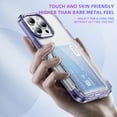 thumbnail image 6 of for iPhone 14 Pro Max Case Wallet, iPhone 14 Pro Max Case Clear Protective Case Credit Card Holder Heavy Duty Shockproof Anti-Scratch Anti-Yellow Cover for iPhone 14 Pro Max Transparent - Purple, 6 of 7