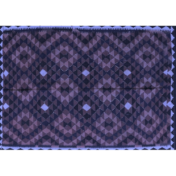 Ahgly Company Indoor Rectangle Oriental Blue Traditional Area Rugs, 6' x 9'