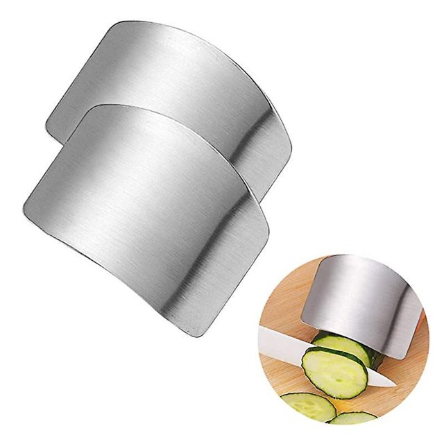 Daddy Chef Protector de Dedos de Acero Inoxidable Protector de Corte de Cuchillo Herramienta de Rebanada Segura para la Cocina de Mano para Chef - Cocinar Evite Lastimarse al Cortar y Picar