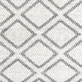 thumbnail image 6 of SAFAVIEH Micro-Loop Gavin Diamond Trellis Wool Runner Rug, Silver/Dark Grey, 2'3" x 7', 6 of 7