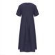 thumbnail image 5 of Vestido largo boho de manga corta con cuello en V y bolsillos para mujer: vestido de playa de poliéster con estampado floral para el verano, 5 of 5