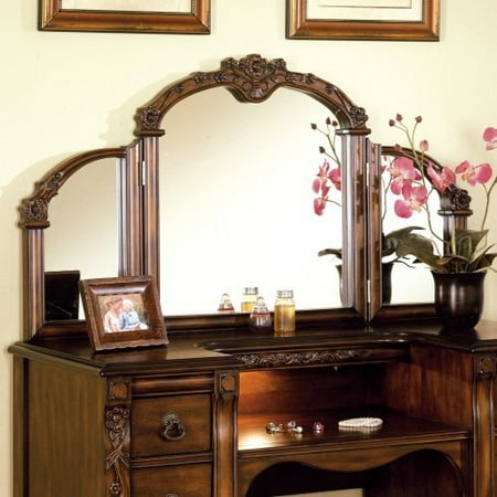 Dodson Walnut Bedroom Vanity Mirror