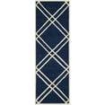 thumbnail image 5 of SAFAVIEH Chatham Gary Geometric Wool Runner Rug, Dark Blue/Ivory, 2'3" x 7', 5 of 10