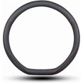 thumbnail image 7 of Nappa Leather Car Steering Wheel Cover, Stylish Non-Slip Leather Car Interior 15 Inches Universal, D-Shape, Black, 7 of 7