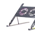 thumbnail image 4 of Soporte plegable para computadora portátil, 8 niveles con 2 ventiladores de enfriamiento Soporte de elevación portátil de , gris Yotijar Soporte para computadora portátil, 4 of 8