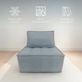 thumbnail image 3 of Ilios Innova | Sillón Individual Turin Gris, Tapizado de Lino y Espuma con Estructura Memory Foam, Diseño Moderno., 3 of 9