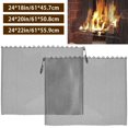 thumbnail image 1 of POINTERTECK 2Pcs Fireplace Mesh Screen Curtain Heat Resistant Fireplace Spark Guard Curtain Sturdy Spark Guard Mesh Gate Metal Fire Screen Single Panel, 1 of 7