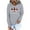 Gray, variant on HAiming Women's Merry Christmas Hoodies Printed Long Sleeve Pullover Tops Casual Loose Sweatshirts with Pocket