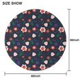 thumbnail image 6 of Pioneer Flower Floral Print Pattern Round Tablecloth 60"x60",Wrinkle Wipeable Table Cloth for Kitchen Dining Room Picnic Patio Party, 6 of 6