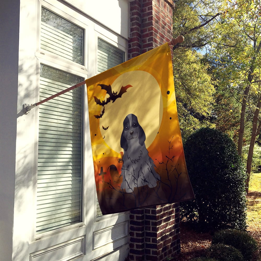 Halloween Cocker Spaniel Black Flag Canvas House Size