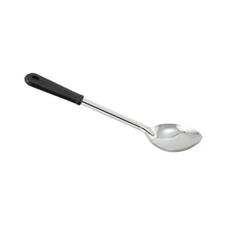 - Winware by Winco Stainless Steel Serving Spoon w/Black Handle, Solid 11