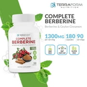 Berberine Supplement with Ceylon Cinnamon – Berberine HCL 1200 mg + 100mg Cinnamon Capsules - 3 Month Supply - Pure Berberine + Ceylon Cinnamon for Metabolic Support