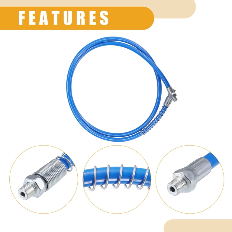 2-Pack Grease Gun Flex Hose – 1/8 NPT – 59″ Universal Extension Hose – Carpopart