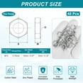 thumbnail image 2 of Uxcell M10x0.75x3mm Steel Hex Nuts, 40Pcs Metric Thread Carbon Steel Zinc Plated Finished Hardware Metal Screw Nuts Fasteners for Machinery Manufacturing, Industrial Use, 12mm Width, 2 of 7