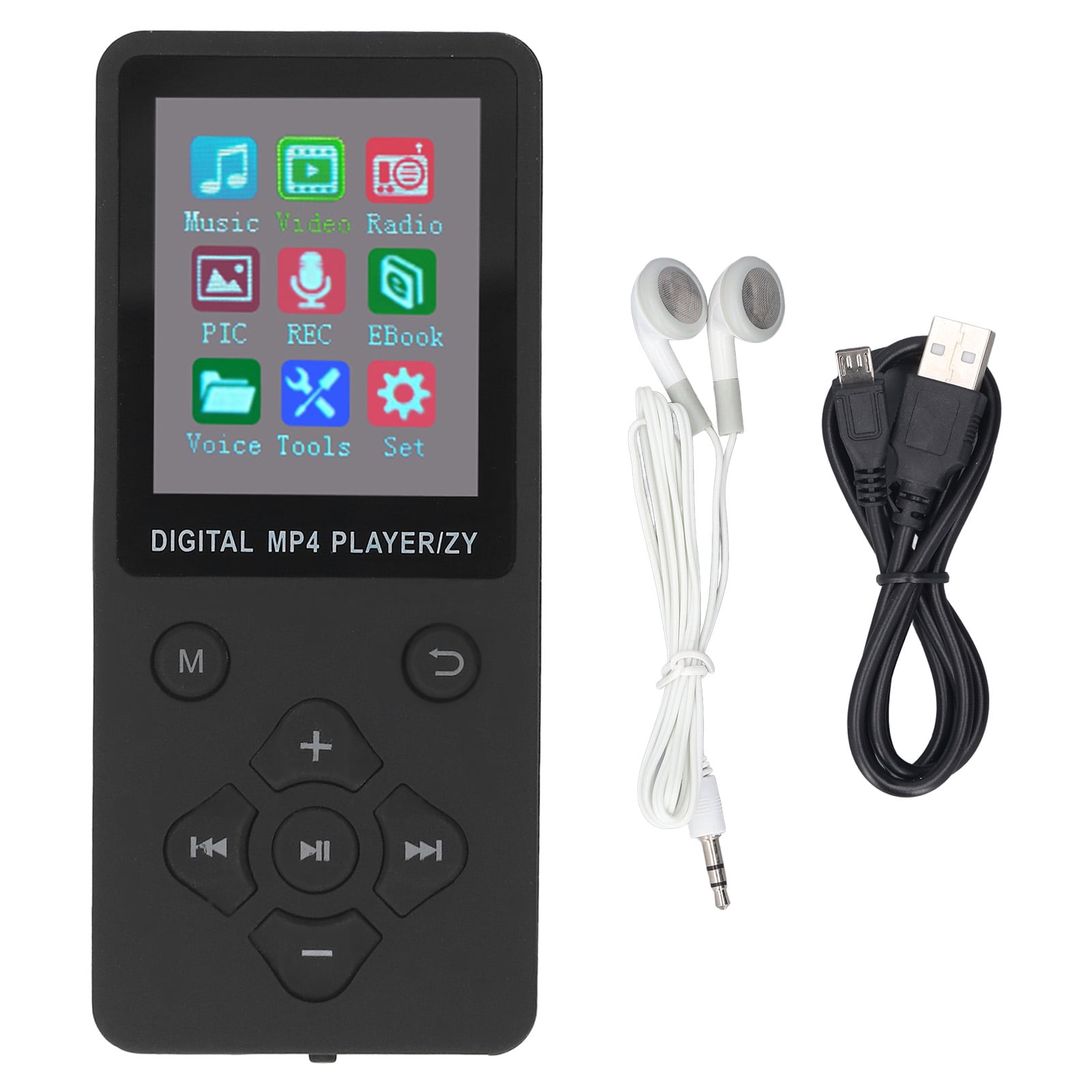 Sorven Video Music Player MP3 MP4 Player 5.0 Super Thin 1.8 Inch Color Screen 128G Expandable Memory Portable Video Music Player with HiFi Sound for Gym Outdoor Activities Learning ABS Ma