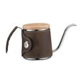 thumbnail image 3 of Tongina Pour over Coffee Kettle Drip Coffee Kettle PU Leather Wrap Fast Heating Teapots Coffee Tea Pot for Bar Outdoor Indoor Kitchen dark brown, 3 of 8