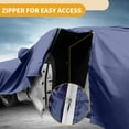 thumbnail image 4 of Unique Bargains 1 Pcs Universal Car Cover Waterproof All Weather Automotive Outdoor Anti-UV Sun Rain Protection Full Exterior Cover 190T-PU Navy Blue Fit for TRUCK Length Up to 220", 4 of 6