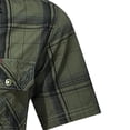 thumbnail image 4 of Birdeem Chemises pour Hommes Mode Décontractée Couleur Unie Poches Cargo Boutons Manches Courtes Col Rabattu Blouse, 4 of 9