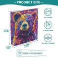 thumbnail image 4 of Haosy Hardcover 3 Ring Binder 1.5 Inch Ring Decorative Binder Organizer for Home School Office, Colorful Bear and Star, 4 of 10