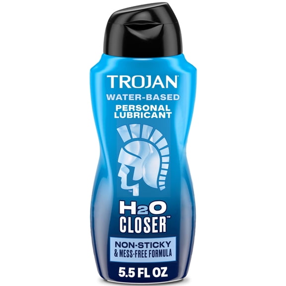 Trojan Lubricant H2O Closer Water Based Lubricant, Personal Lubricant, 5.5 fl oz Bottle