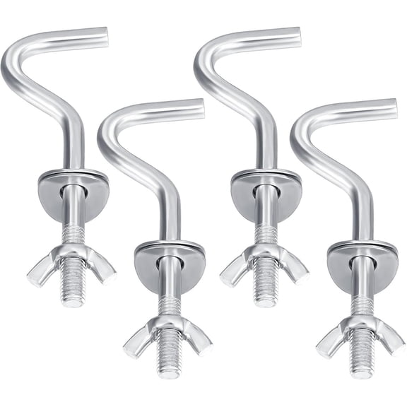 Heavy-Duty Replacement Hooks Holding for Indoor and Outdoor Hammocks, Portable Hammock Fit 3/8 inch Dia, 1-1/4 to 2 inch Long Hole on Hammock Stand - 4 Packs by GIXUSIL