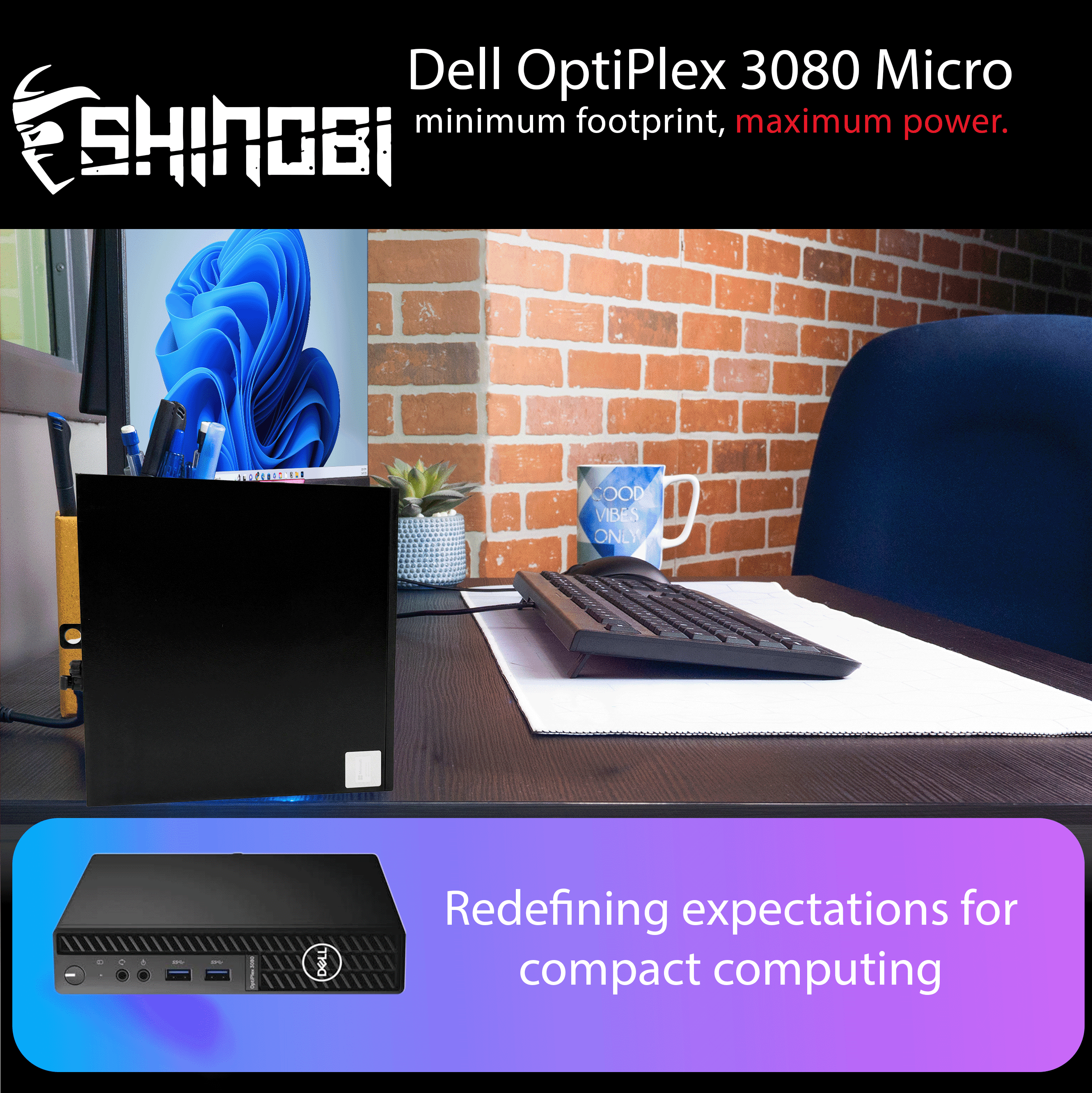 Restored Dell 3080 OptiPlex Mini PC | Intel Core i5-10500T | 8GB RAM | 256GB NVMe | Built in AX210 Wi-Fi BT | Windows 11 Pro | Mini Desktop Computer (Refurbished)