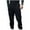 Black, variant on Men's Casual Linen Pant Beach Summer Elastic Waist Drawstring Pants Solid Color Pocket Full Length Pants Black