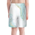 thumbnail image 3 of Cauagu Gold Lines Marble Watercolor Print Swim Trunks for Men,Youth Boys Swim Shorts Compression Liner Beach Shorts Boys' Swimming Shorts 7-20 Years Bathing Suit-Medium, 3 of 7